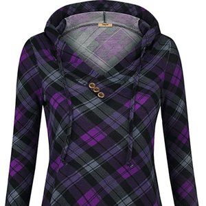 Timeson Women's Super Soft Plaid Hoodie
